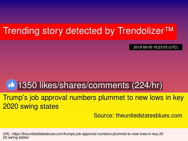 Trump 039 S Job Approval Numbers Plummet To New Lows In Key